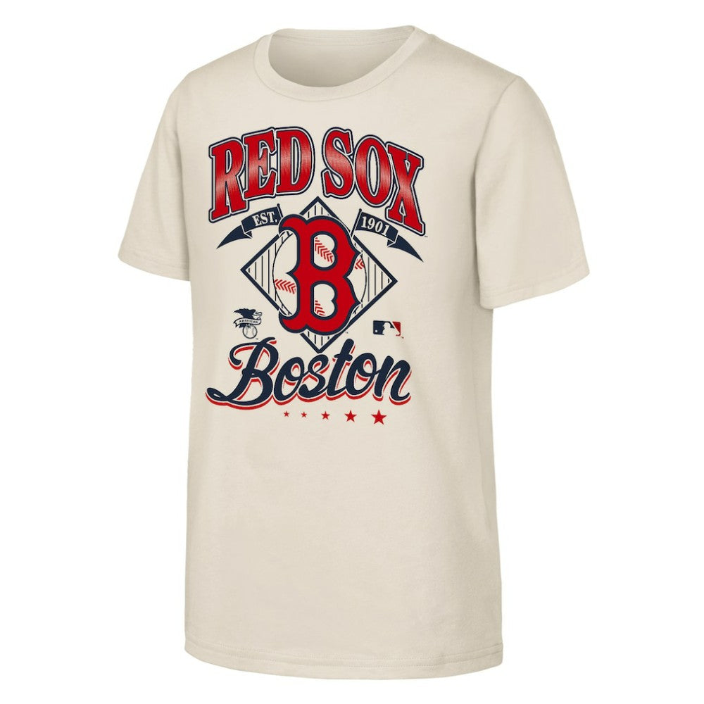 Boston Red Sox Outerstuff Youth Triple Hit T-Shirt - Natural