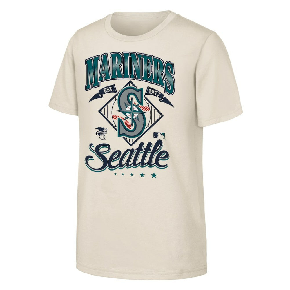 Seattle Mariners Outerstuff Youth Triple Hit T-Shirt - Natural