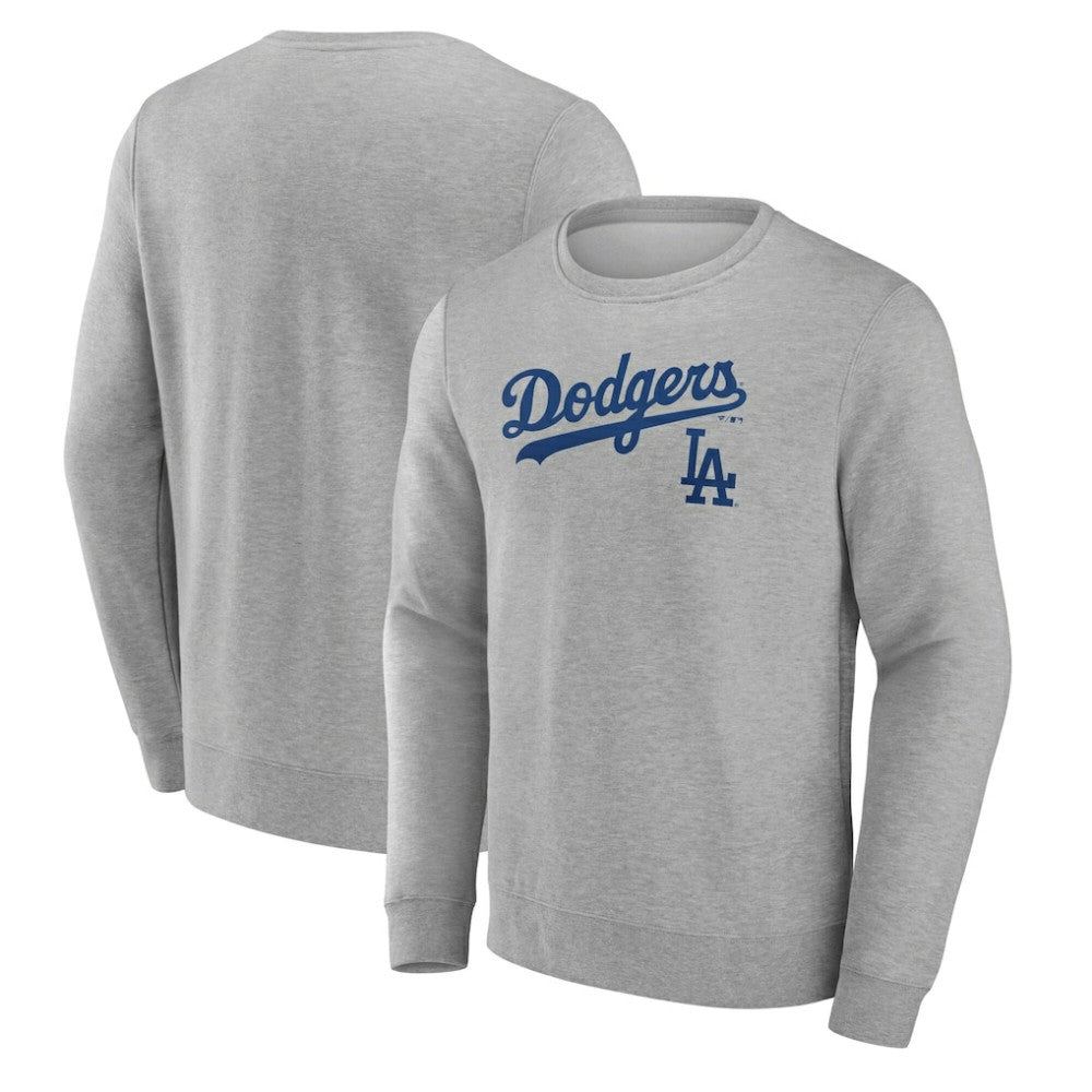 Los Angeles Dodgers Team Lockup Sweatshirt - Gray