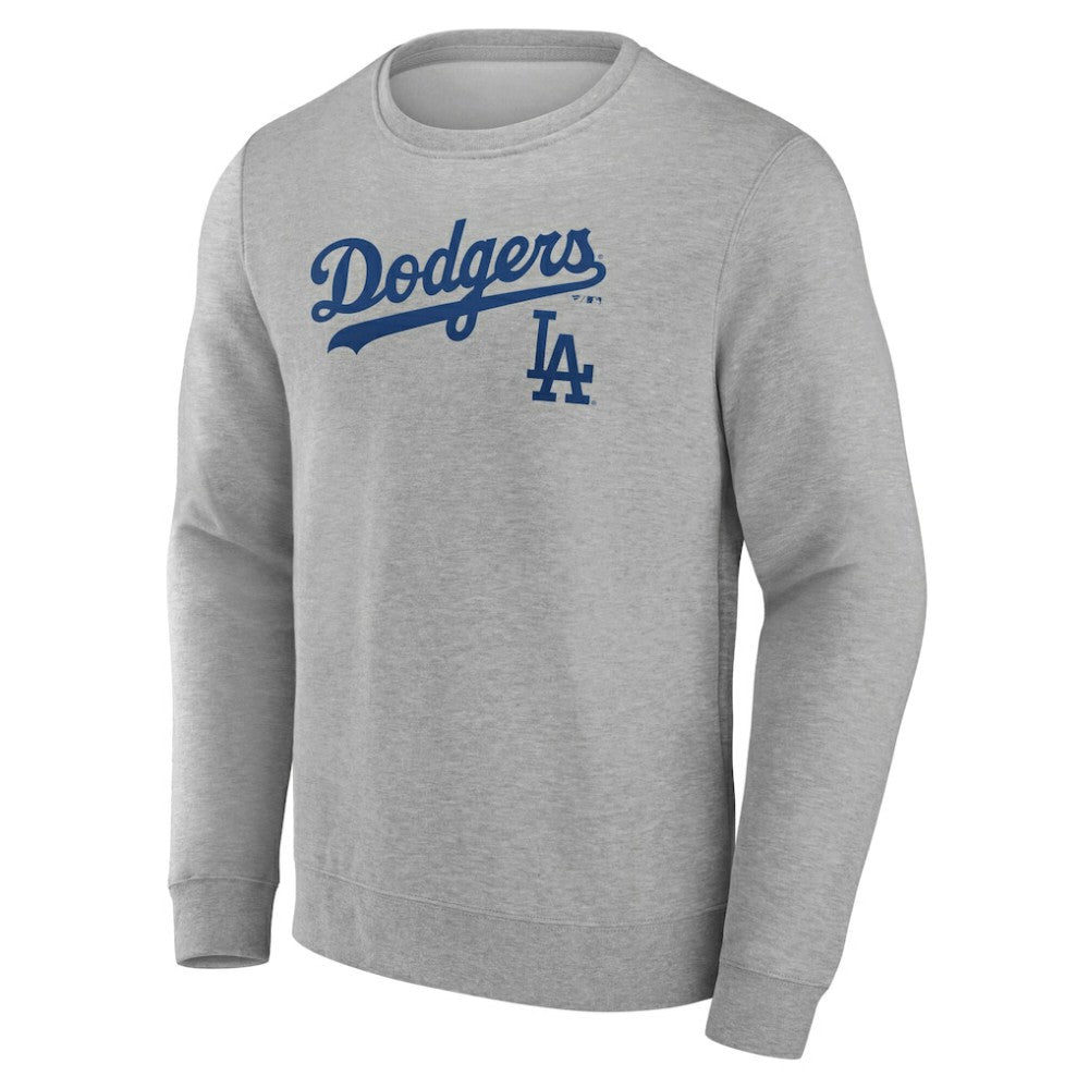 Los Angeles Dodgers Team Lockup Sweatshirt - Gray