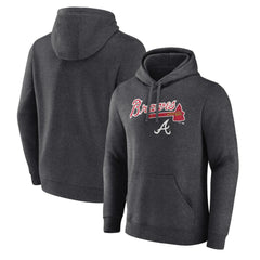 Atlanta Braves Team Lockup Hoodie - Charcoal