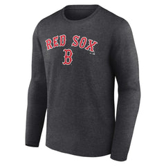 Boston Red Sox Team Lockup Long Sleeve T-Shirt - Charcoal