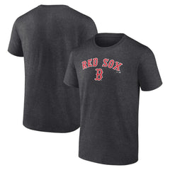Boston Red Sox Team Lockup T-Shirt - Charcoal