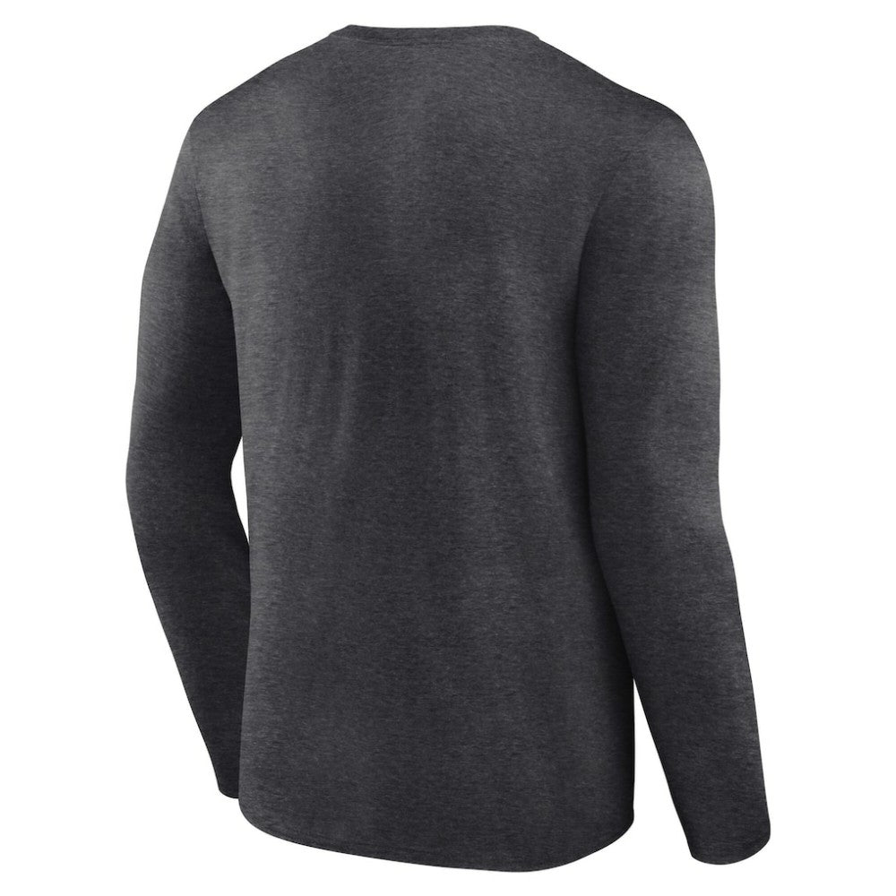 Chicago Cubs Team Lockup Long Sleeve T-Shirt - Charcoal