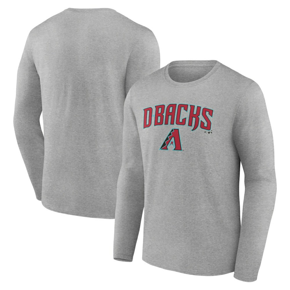 Arizona Diamondbacks Team Lockup Long Sleeve T-Shirt - Gray