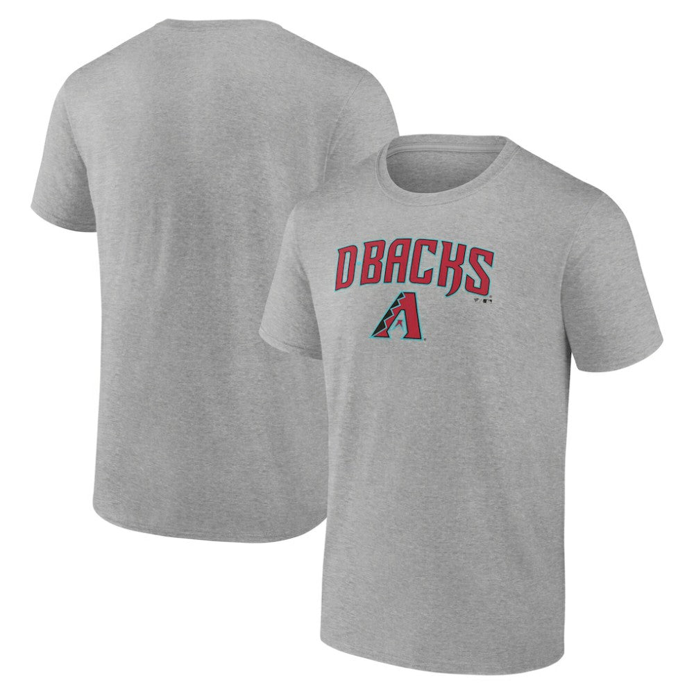 Arizona Diamondbacks Team Lockup T-Shirt - Heather Gray