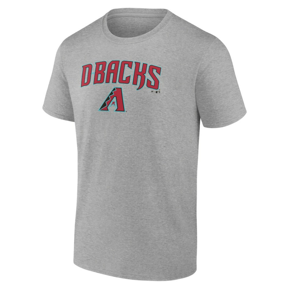 Arizona Diamondbacks Team Lockup T-Shirt - Heather Gray