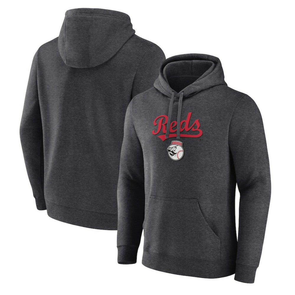 Cincinnati Reds Team Lockup Hoodie - Charcoal
