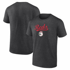 Cincinnati Reds Team Lockup T-Shirt - Charcoal
