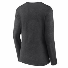 Cincinnati Reds Women's Team Lockup Long Sleeve V-Neck T-Shirt - Charcoal