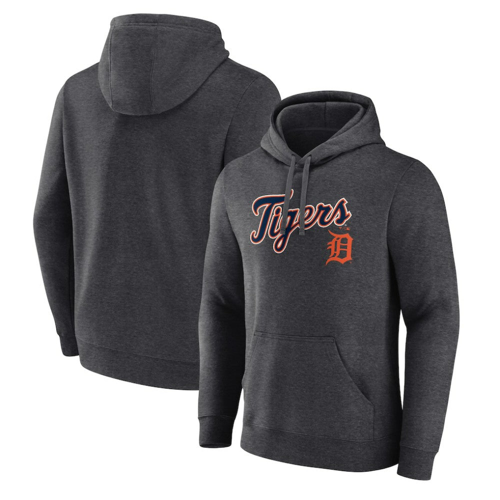 Detroit Tigers Team Lockup Hoodie - Charcoal