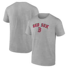 Boston Red Sox Team Lockup T-Shirt - Heather Gray