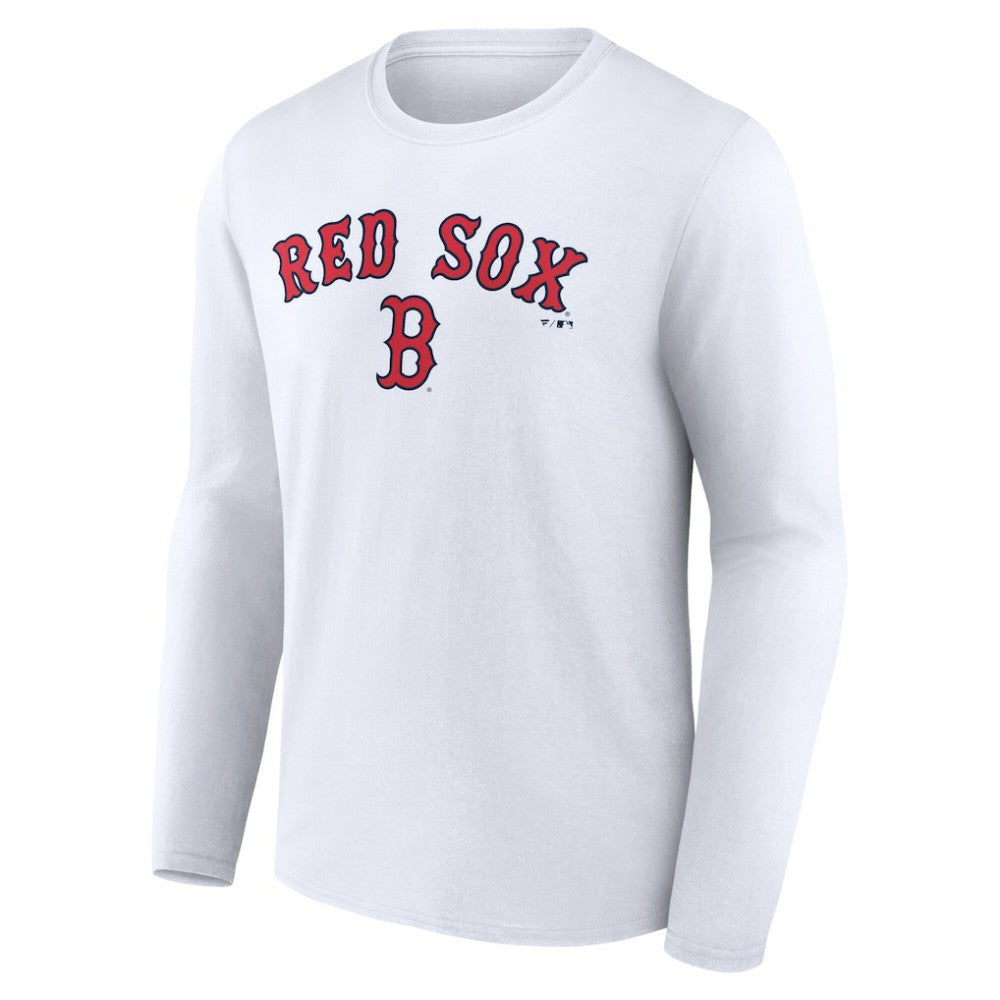 Boston Red Sox Team Lockup Long Sleeve T-Shirt - White