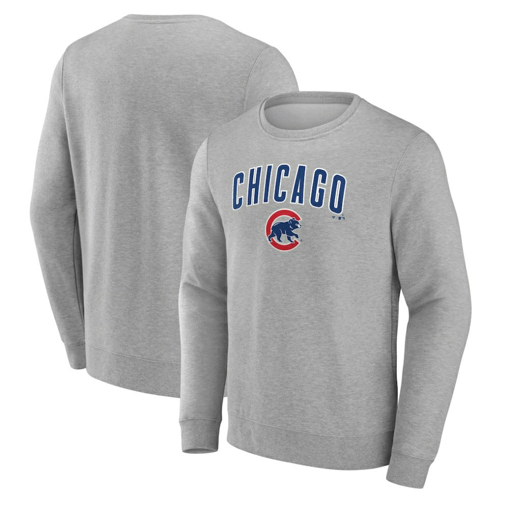 Chicago Cubs Team Lockup Sweatshirt - Gray