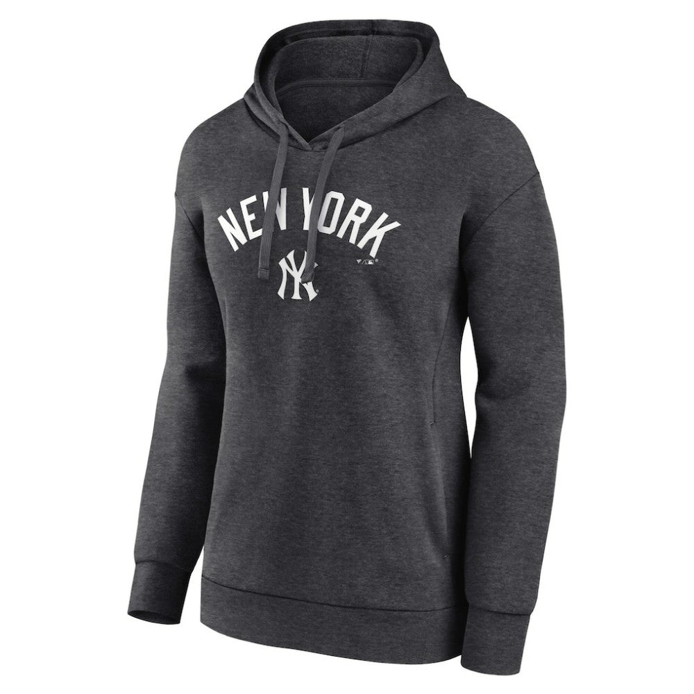 New York Yankees Women's Team Lockup Hoodie - Charcoal