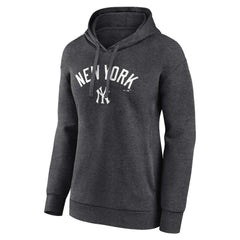 New York Yankees Women's Team Lockup Hoodie - Charcoal