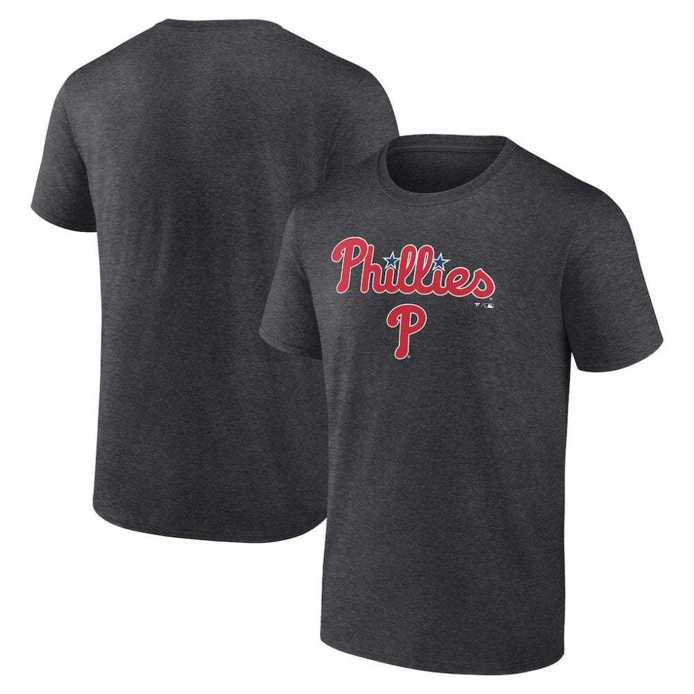 Philadelphia Phillies Team Lockup T-Shirt - Charcoal