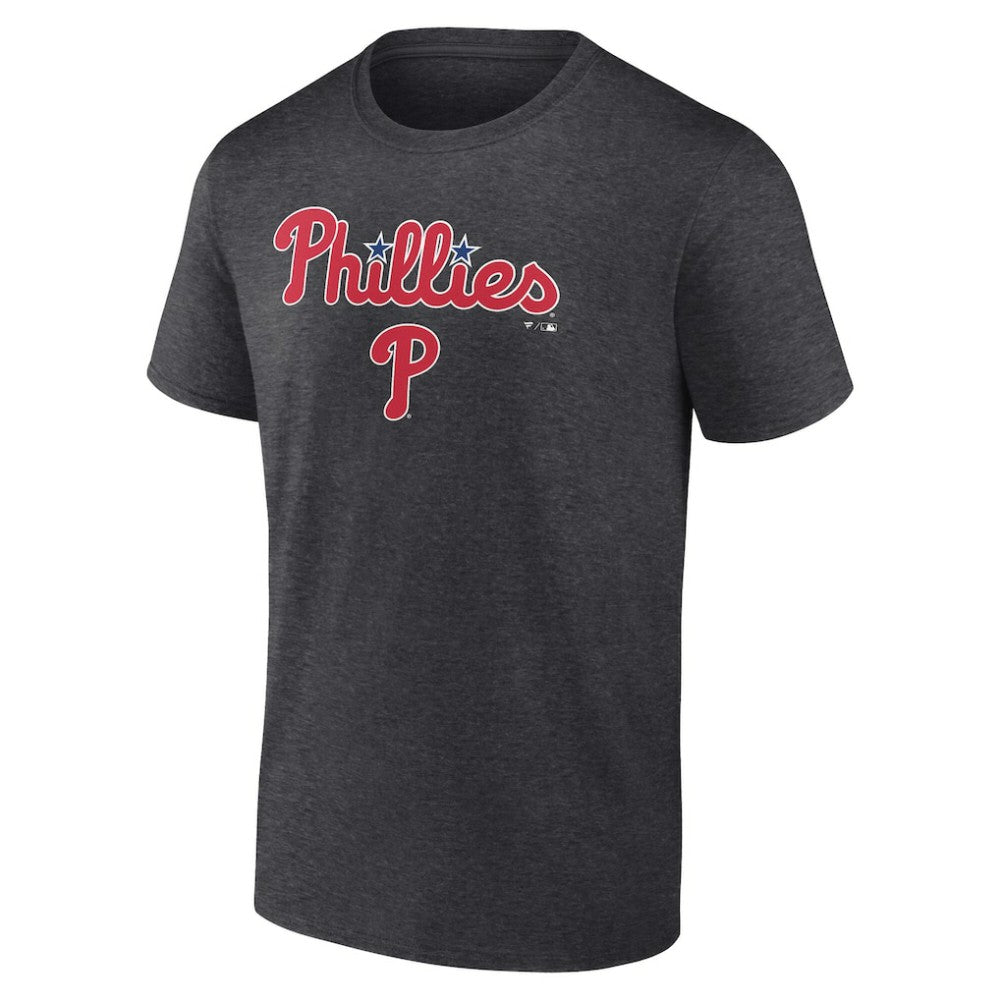 Philadelphia Phillies Team Lockup T-Shirt - Charcoal