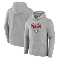 Cincinnati Reds Team Lockup Hoodie - Gray
