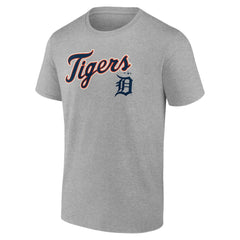 Detroit Tigers Team Lockup T-Shirt - Heather Gray