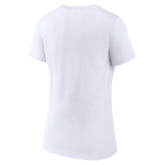 Detroit Tigers Women's Team Lockup V-Neck T-Shirt - White