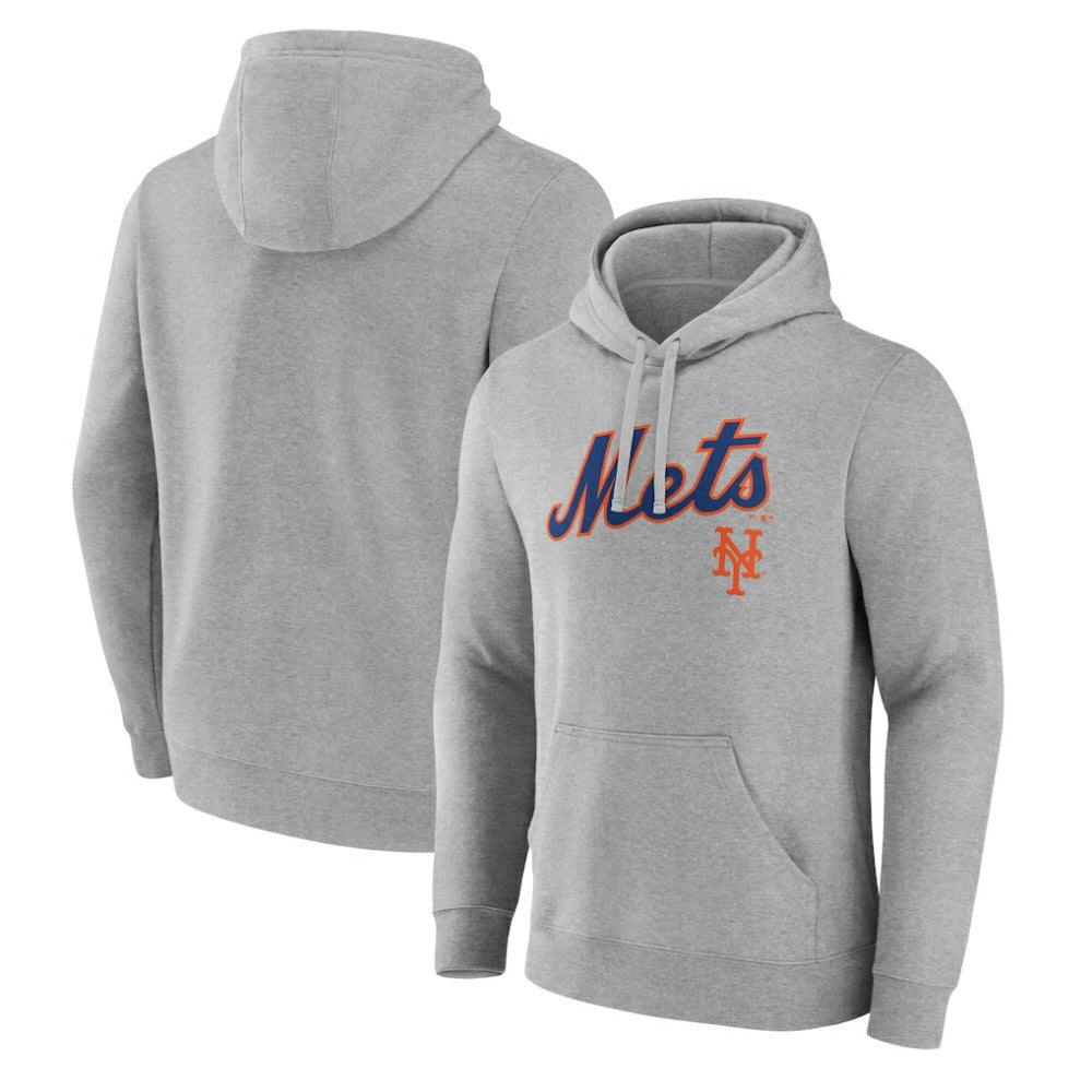 New York Mets Team Lockup Hoodie - Gray
