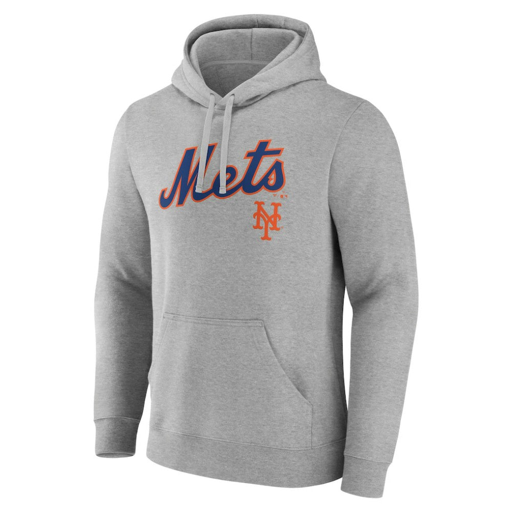 New York Mets Team Lockup Hoodie - Gray