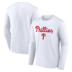 Philadelphia Phillies Team Lockup Long Sleeve T-Shirt - White