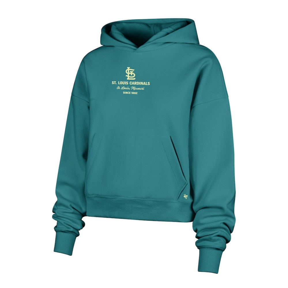 St. Louis Cardinals Women's Contemporary Basics Anderson Foundation Hoodie - Teal | 47 brand