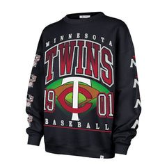 Minnesota Twins Women's Trendy Team Go Big Oversized Sweatshirt - Navy | 47 brand