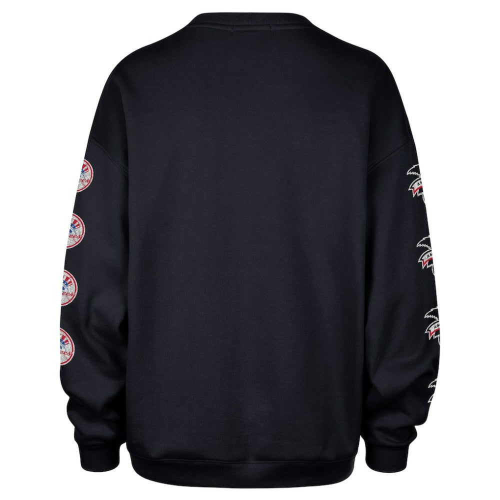 New York Yankees Women's Trendy Team Go Big Oversized Sweatshirt - Navy | 47 brand
