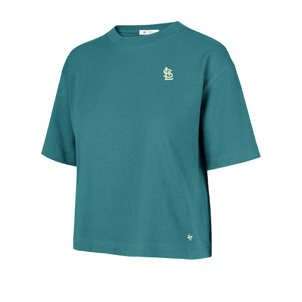 St. Louis Cardinals Women's Contemporary Basics Leon City T-Shirt - Teal | 47 brand