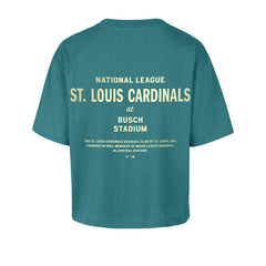 St. Louis Cardinals Women's Contemporary Basics Leon City T-Shirt - Teal | 47 brand