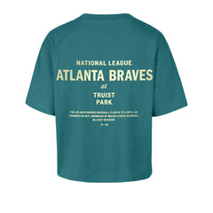 Atlanta Braves Women's Contemporary Basics Leon City T-Shirt - Teal | 47 brand