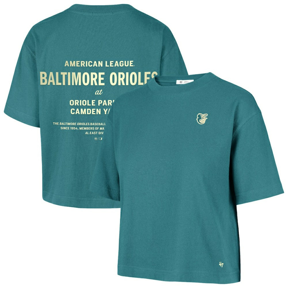 Baltimore Orioles Women's Contemporary Basics Leon City T-Shirt - Teal | 47 brand
