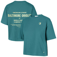 Baltimore Orioles Women's Contemporary Basics Leon City T-Shirt - Teal | 47 brand