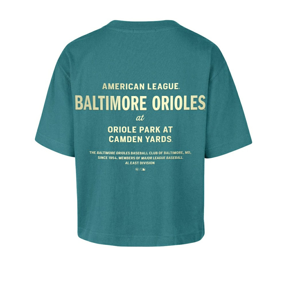 Baltimore Orioles Women's Contemporary Basics Leon City T-Shirt - Teal | 47 brand