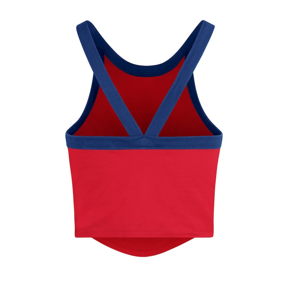 Philadelphia Phillies Women's Trendy Team Rally Sporty Cropped Racerback Tank Top - Red | 47 brand