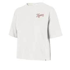 Detroit Tigers Women's Love Letter Reed City T-Shirt - Cream | 47 brand