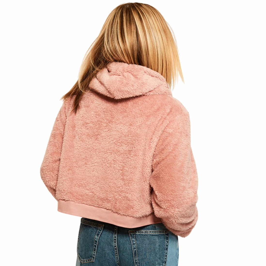 NFL Detroit Lions Jill Martin Women's Tonal Sherpa Cropped Hoodie