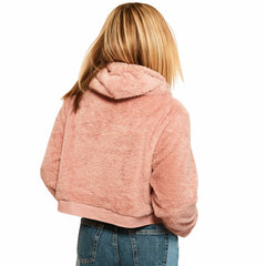 NFL Detroit Lions Jill Martin Women's Tonal Sherpa Cropped Hoodie