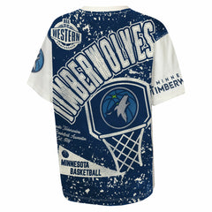 Minnesota Timberwolves Outerstuff Youth Top Player All-Over-Print T-Shirt - Cream shop