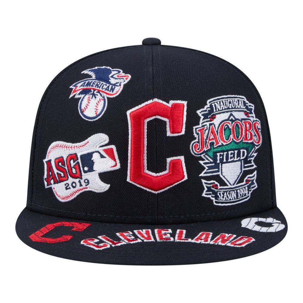 Cleveland Guardians All Over 59FIFTY Fitted Hat - Navy | New Era
