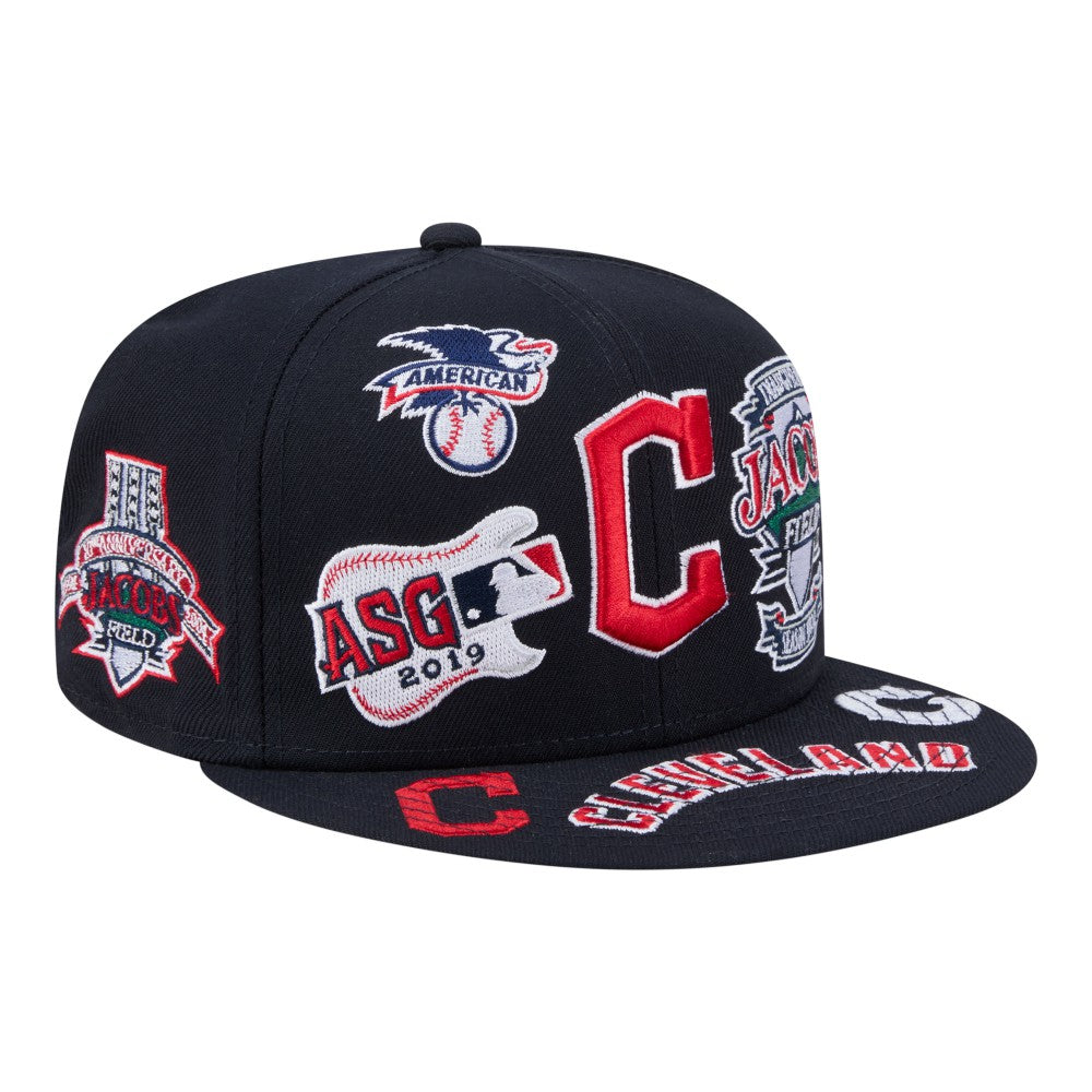 Cleveland Guardians All Over 59FIFTY Fitted Hat - Navy | New Era