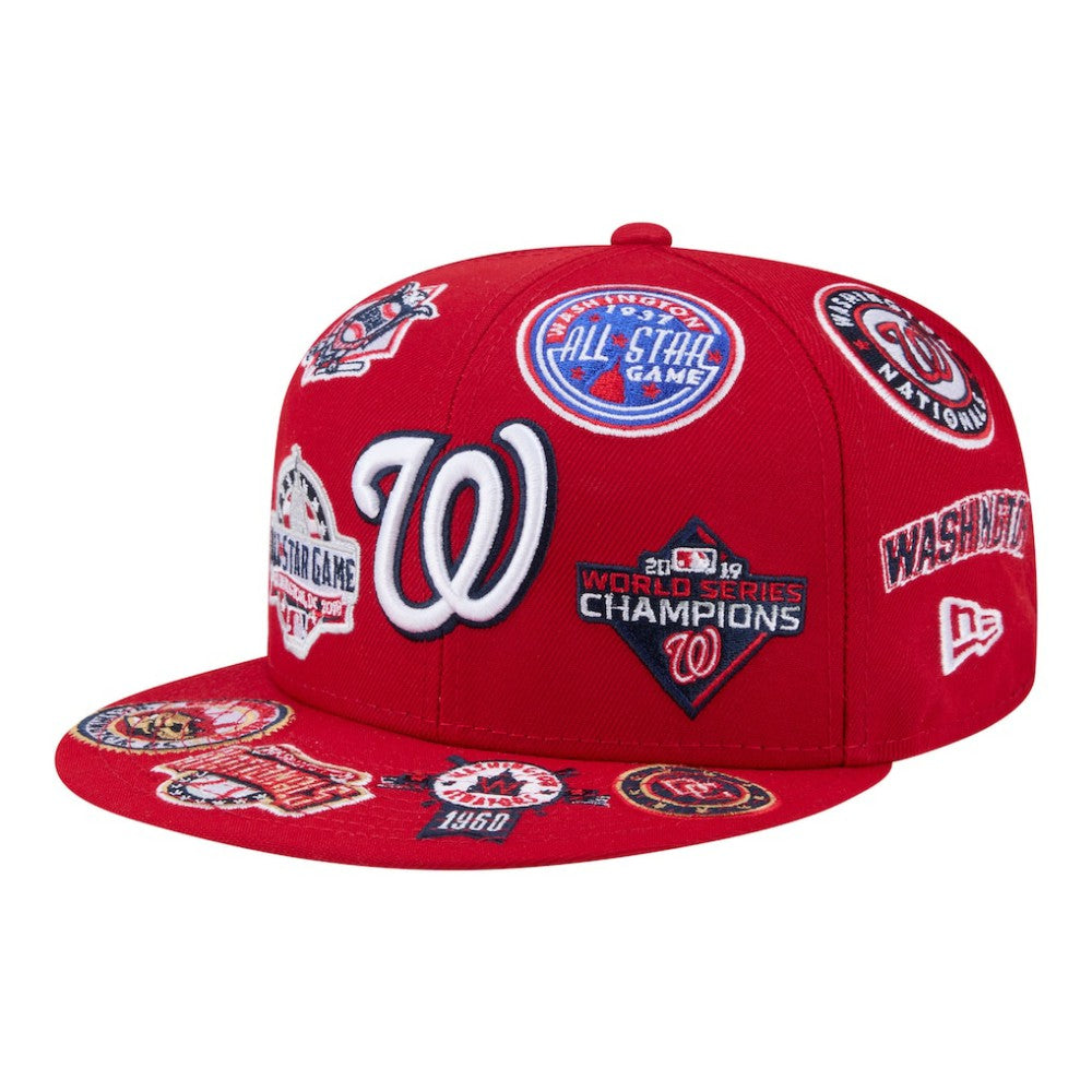 Washington Nationals All Over 59FIFTY Fitted Hat - Red | New Era