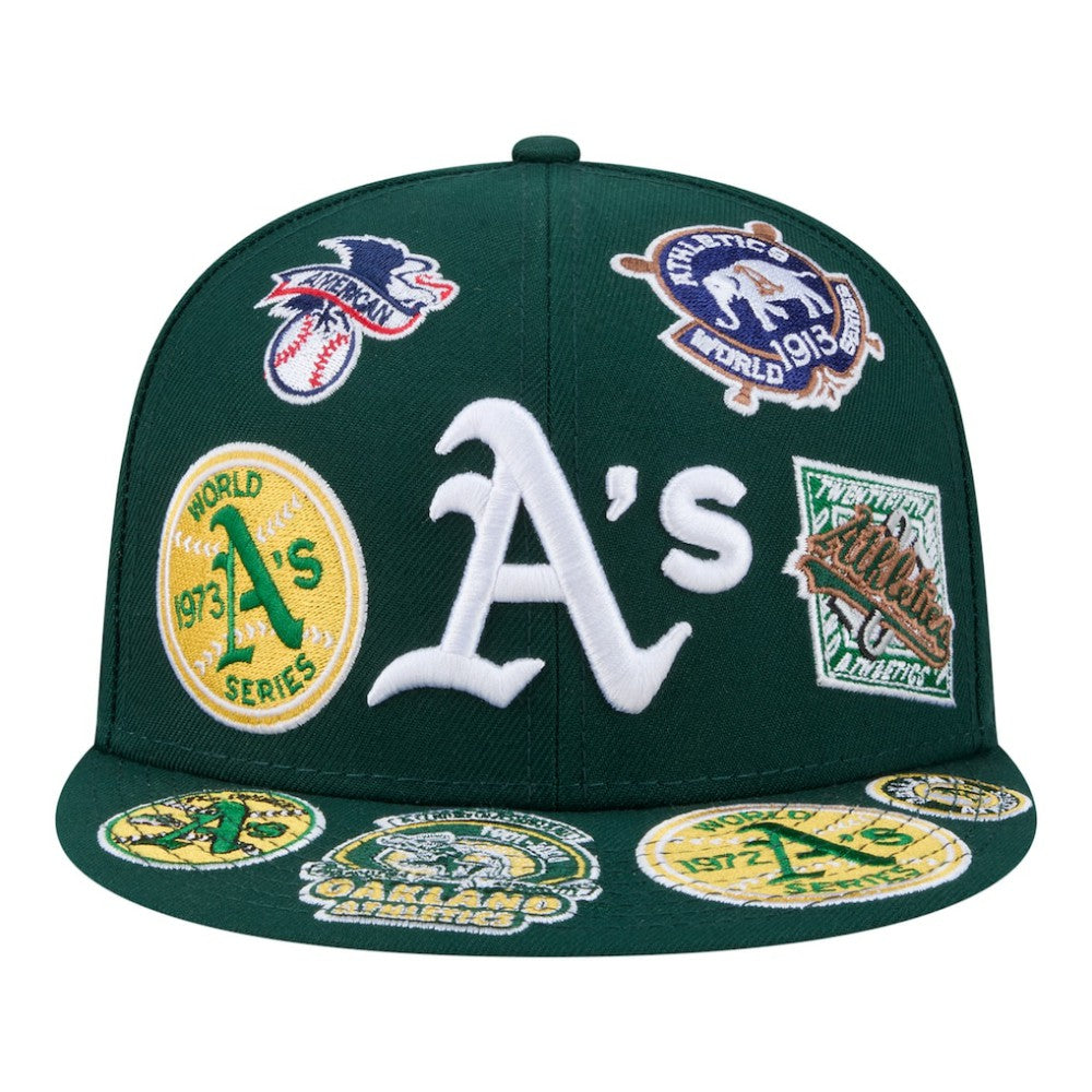 Athletics All Over 59FIFTY Fitted Hat - Green | New Era