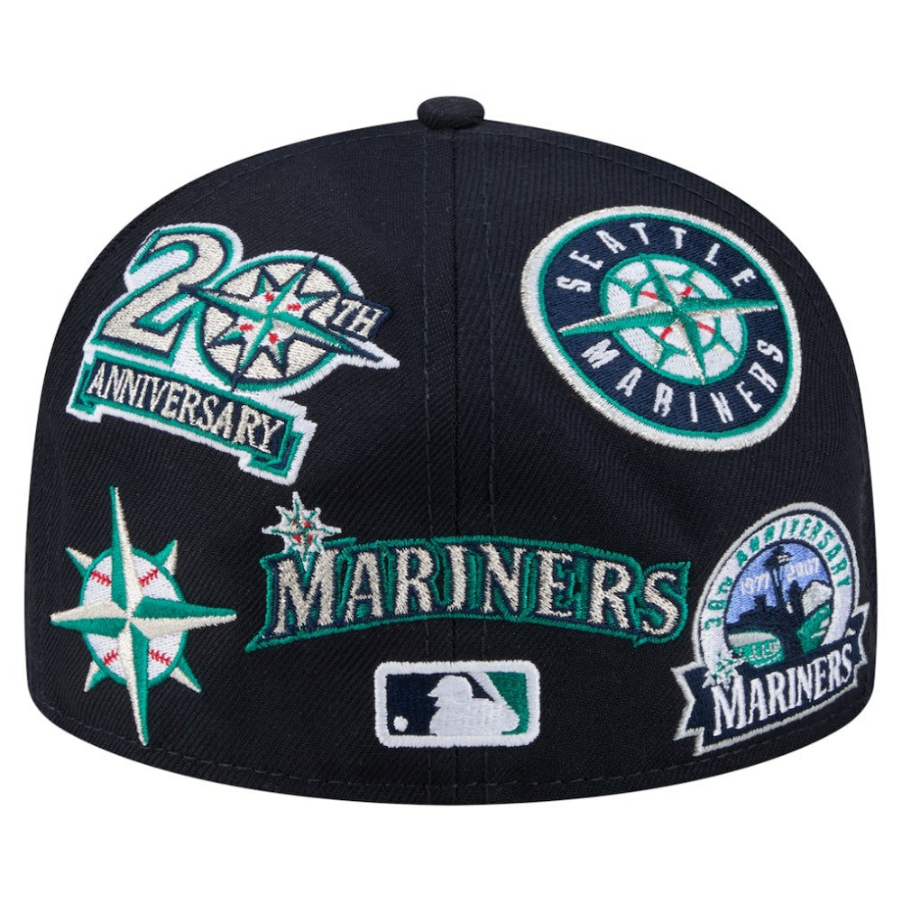 Seattle Mariners All Over 59FIFTY Fitted Hat - Navy | New Era