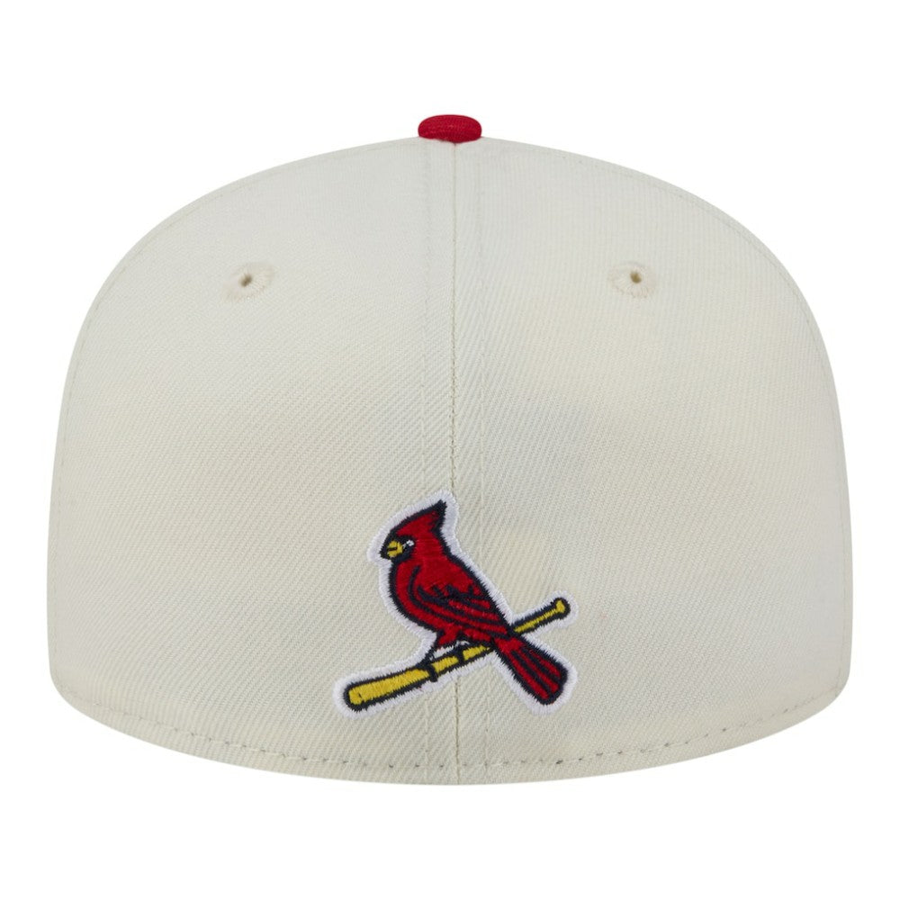 St. Louis Cardinals Two-Tone Stitch 59FIFTY Fitted Hat - Cream | New Era