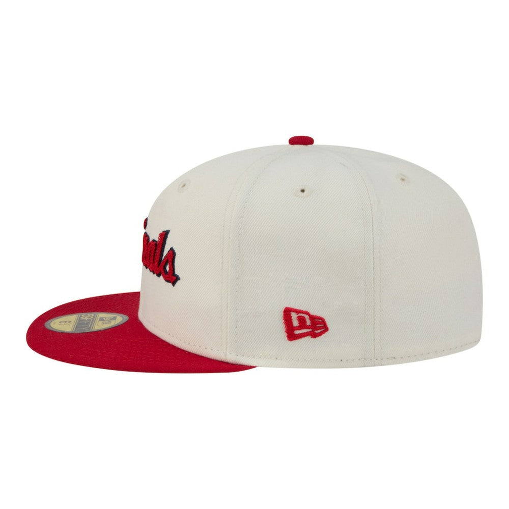 St. Louis Cardinals Two-Tone Stitch 59FIFTY Fitted Hat - Cream | New Era