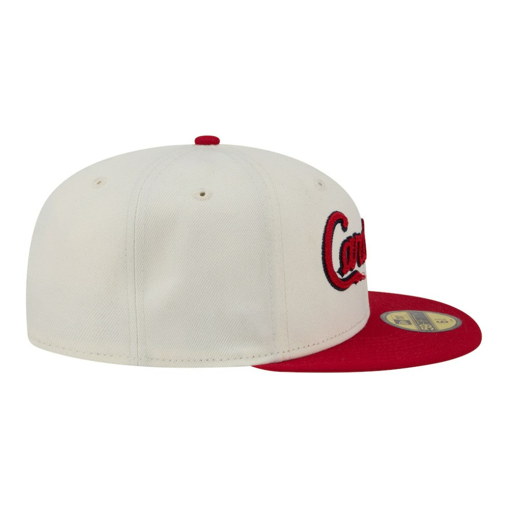 St. Louis Cardinals Two-Tone Stitch 59FIFTY Fitted Hat - Cream | New Era